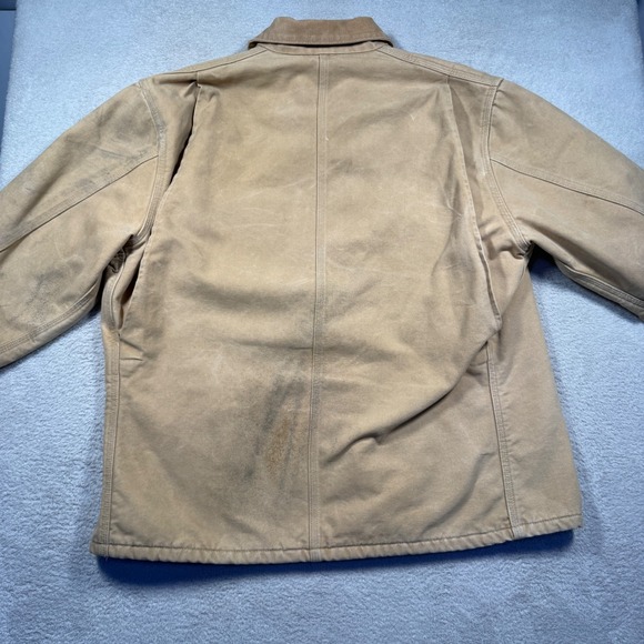 Vintage Y2K Carhartt Blanket Lined Chore Coat XL C02WET Distressed Made in USA - Picture 2 of 11